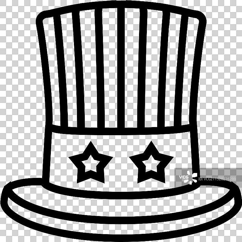 美国总统日假期线性图标图片素材