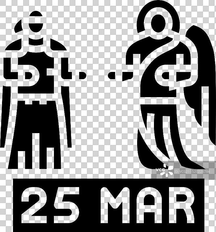 天使报喜节天主教节日标志符号图片素材