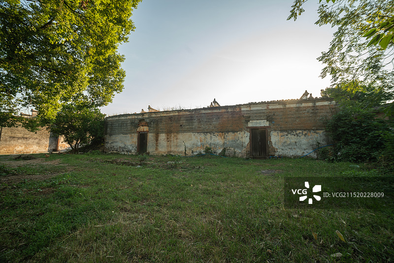 吉水县金滩镇燕坊古村落黄昏景色图片素材