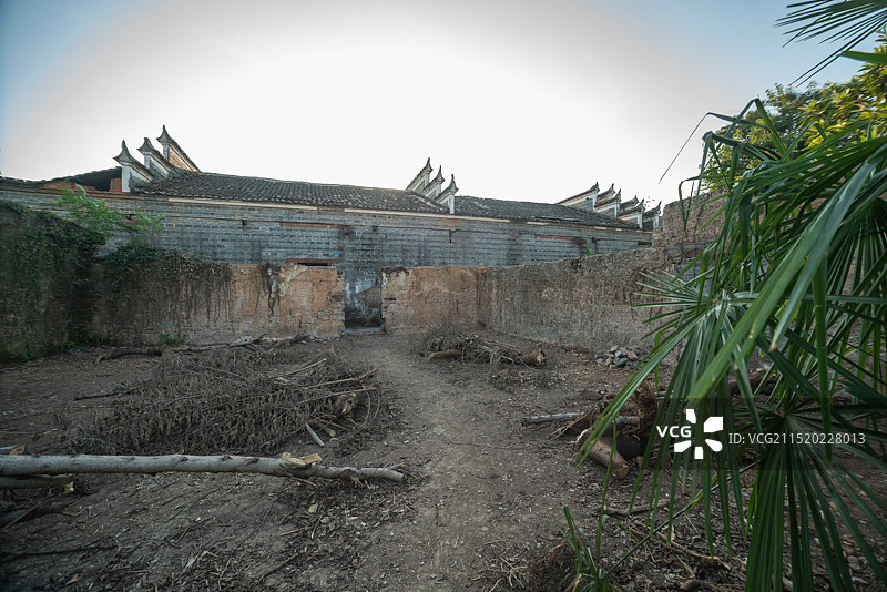 吉水县金滩镇燕坊古村落黄昏景色图片素材