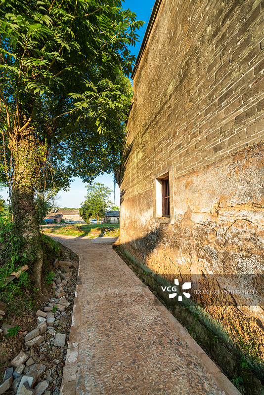 吉水县金滩镇燕坊古村落黄昏景色图片素材