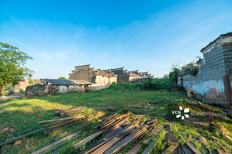 吉水县金滩镇燕坊古村落黄昏景色图片素材