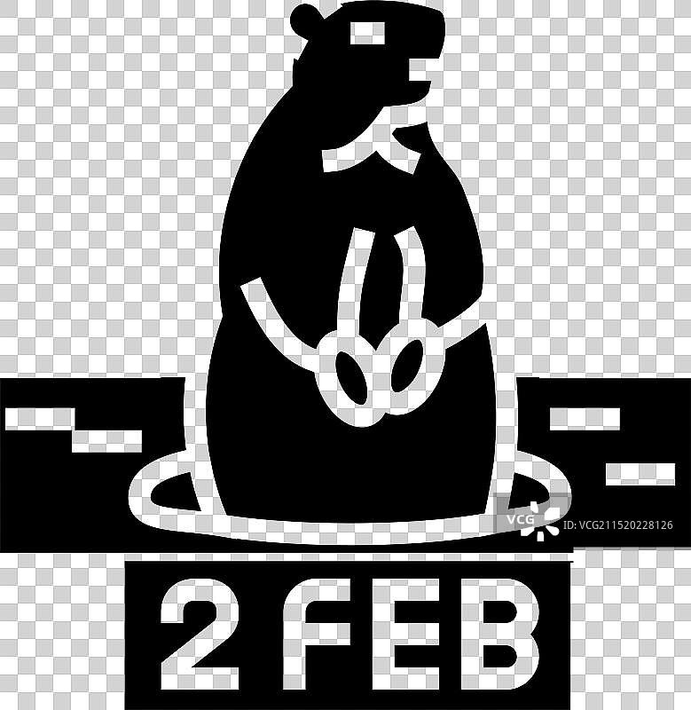 美国土拨鼠日标志图片素材