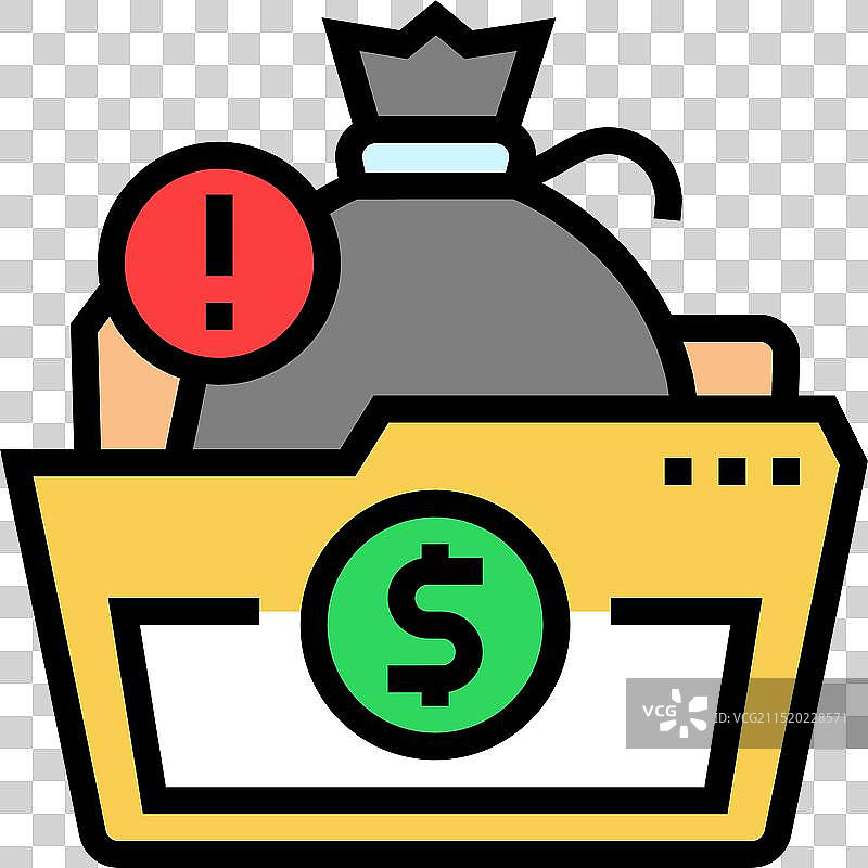 专款资金商业现金彩色图标图片素材