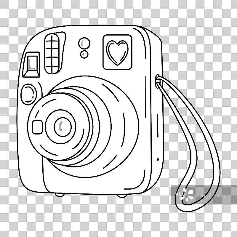 速显相机设备手绘涂鸦图片素材