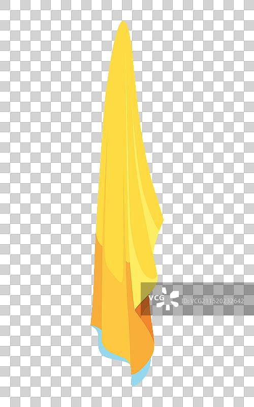 卡通浴室黄色毛巾浴缸元素图片素材