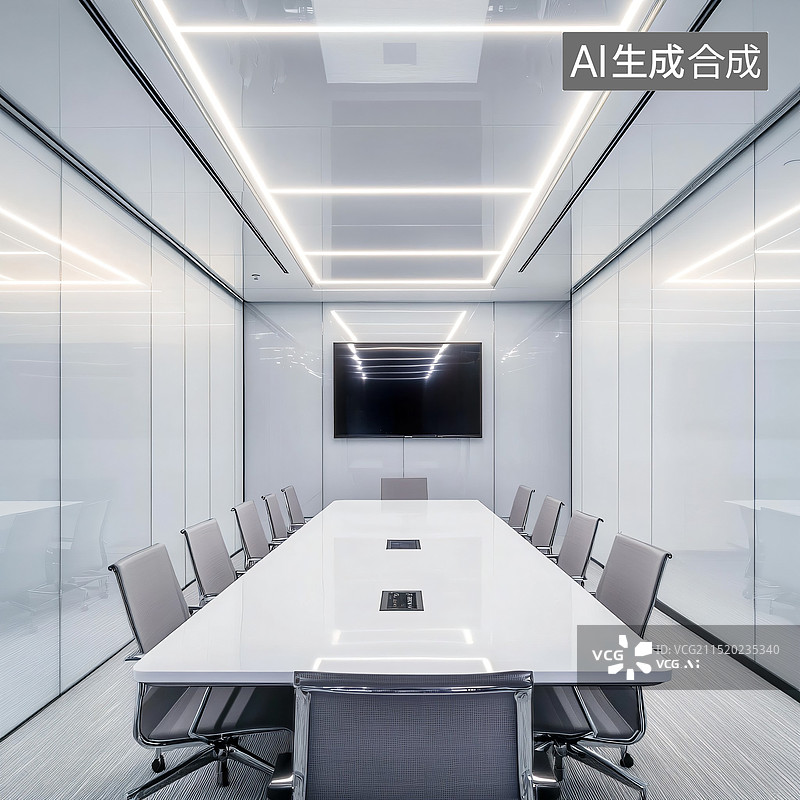 【AI数字艺术】现代会议室图片素材