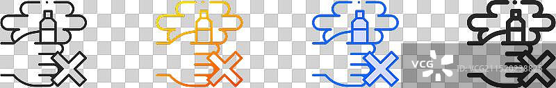 电子烟图标线性渐变图片素材