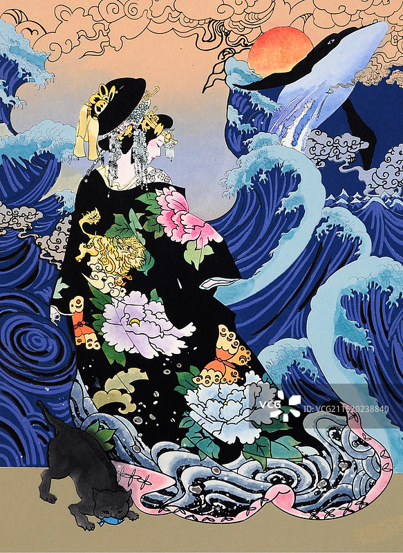 《艺妓和滑稽的动物们2》图片素材