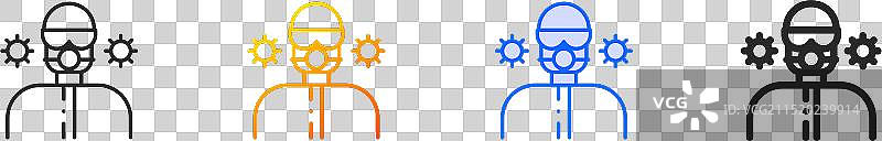 EPI图标，蓝色描边线性渐变图片素材