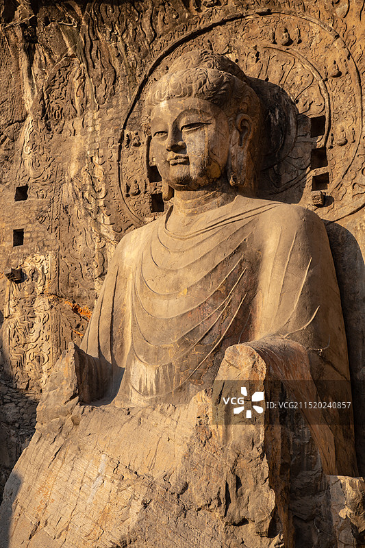 龙门石窟卢舍那大像龛图片素材