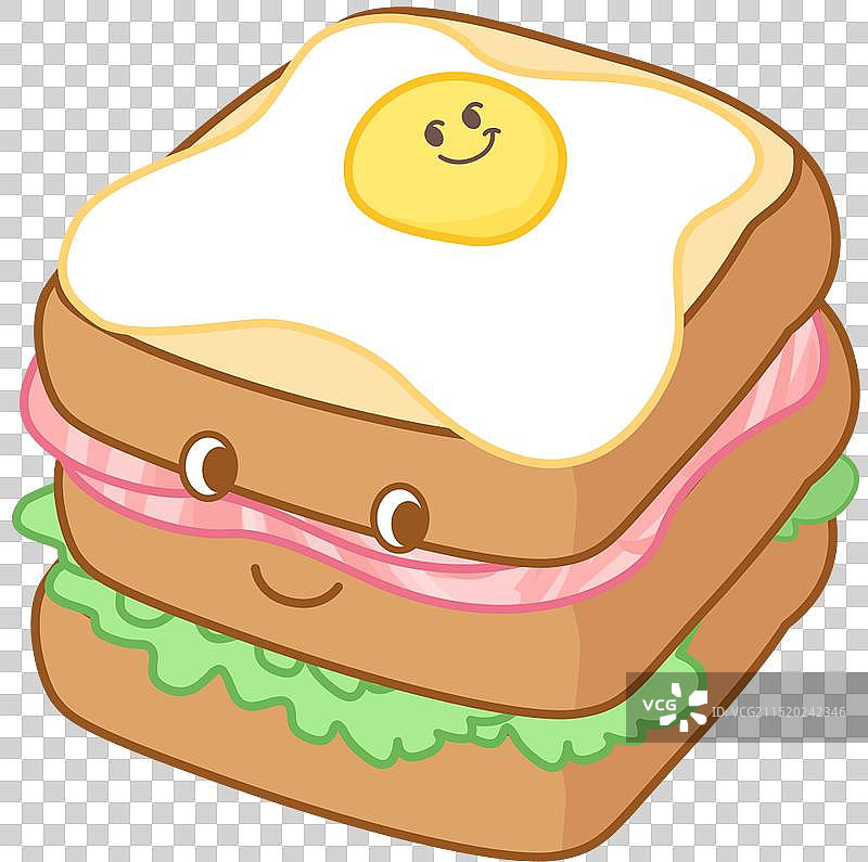 加煎蛋的三明治图片素材