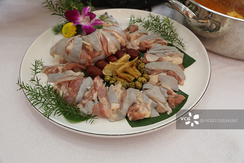 海南菜：白切羊 羊肉火锅 东山羊肉图片素材