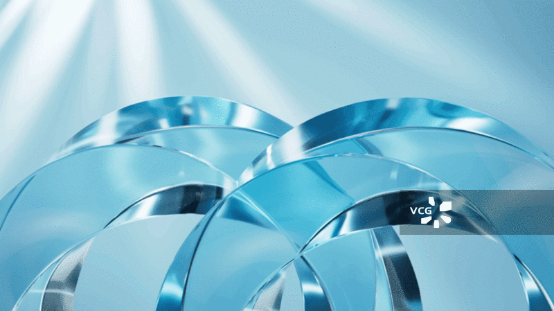 透明的莫比乌斯环玻璃背景视频图片素材