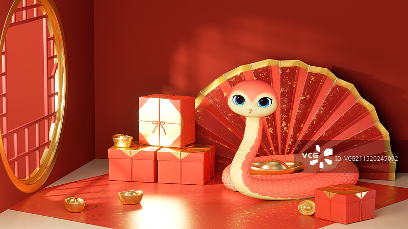 蛇年春节过年贺新年图片素材