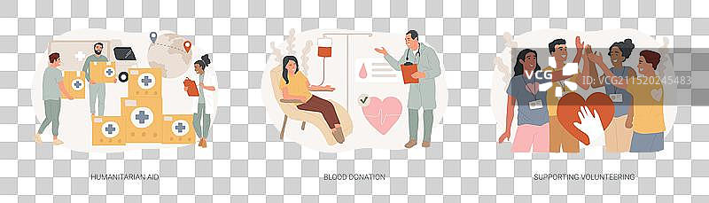 社区帮助独立概念图片素材