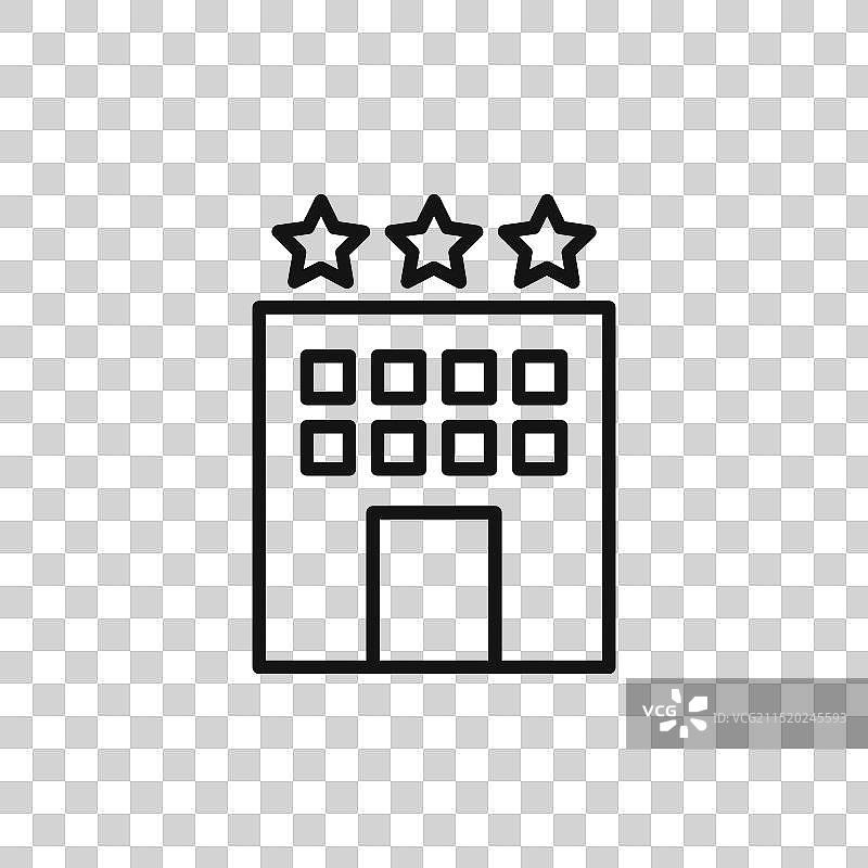 三星级酒店标志轮廓图片素材