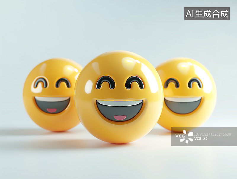 【AI数字艺术】可爱的3d表情符号图片素材