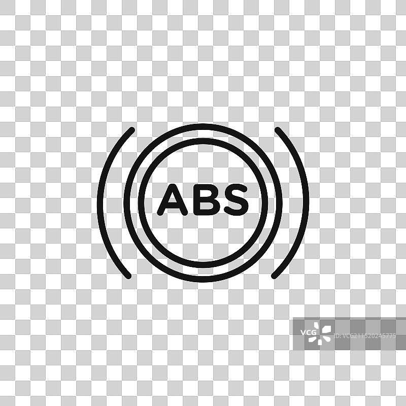 汽车ABS标志外形图片素材