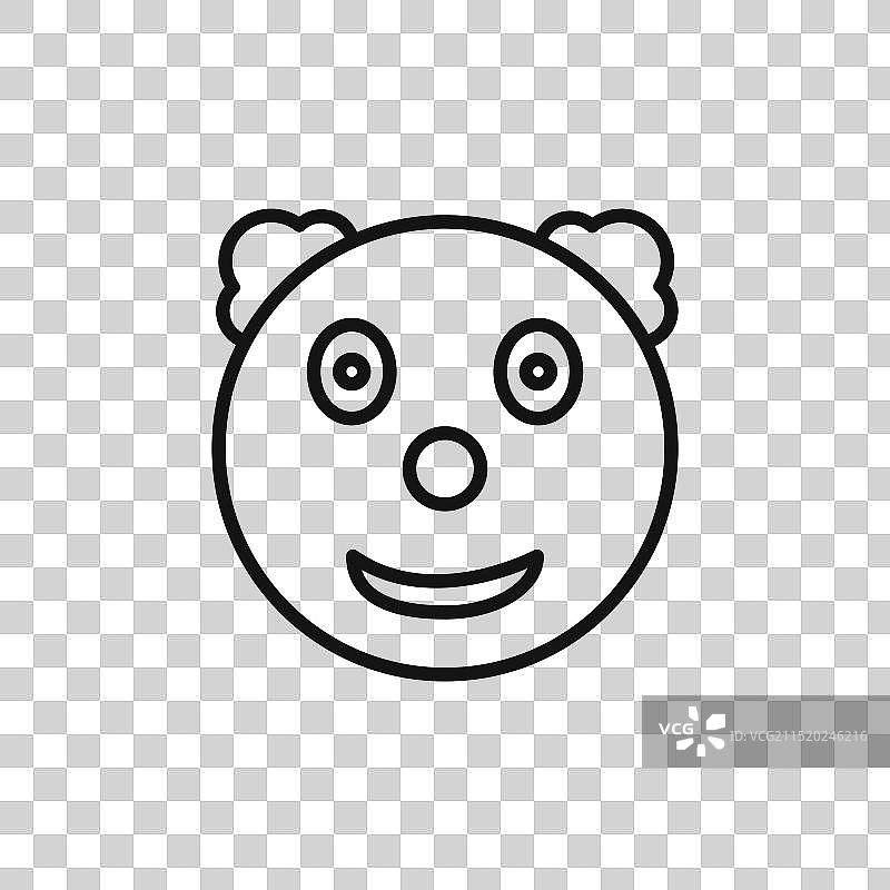 小丑头像标志轮廓图片素材