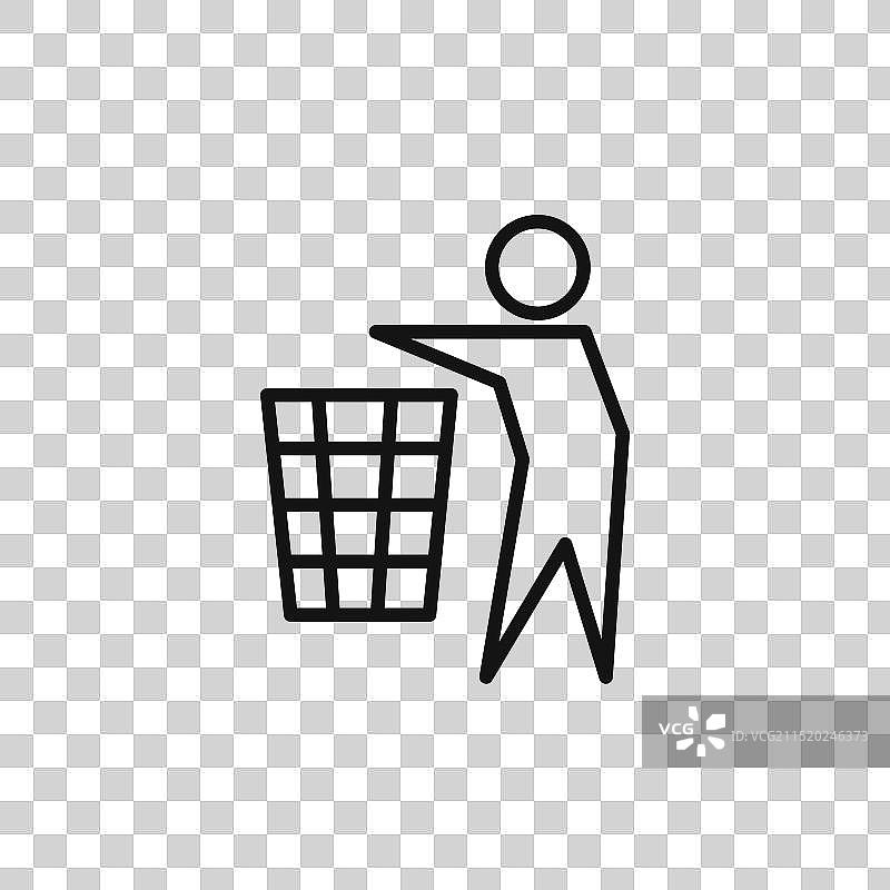 请勿乱扔垃圾标志图片素材