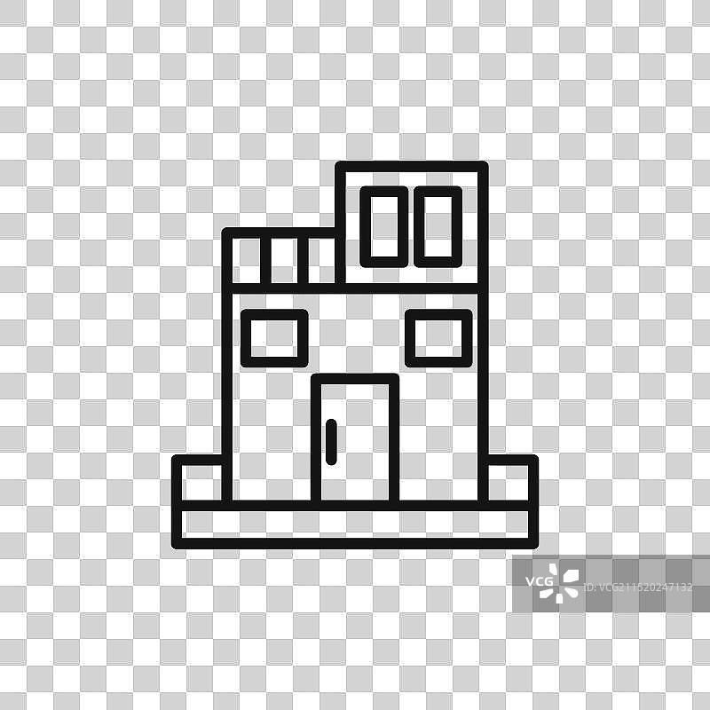 顶层公寓标志轮廓图片素材