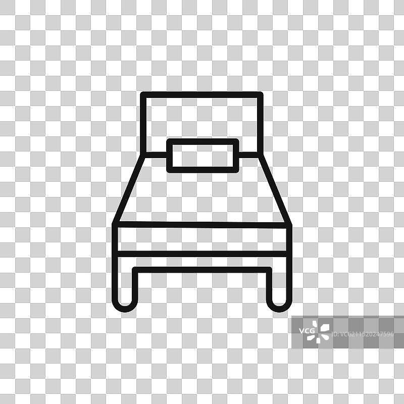 单人床标志轮廓图片素材