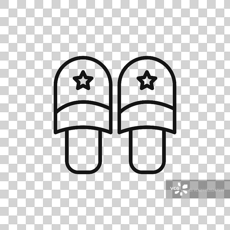 拖鞋logo标志轮廓图片素材