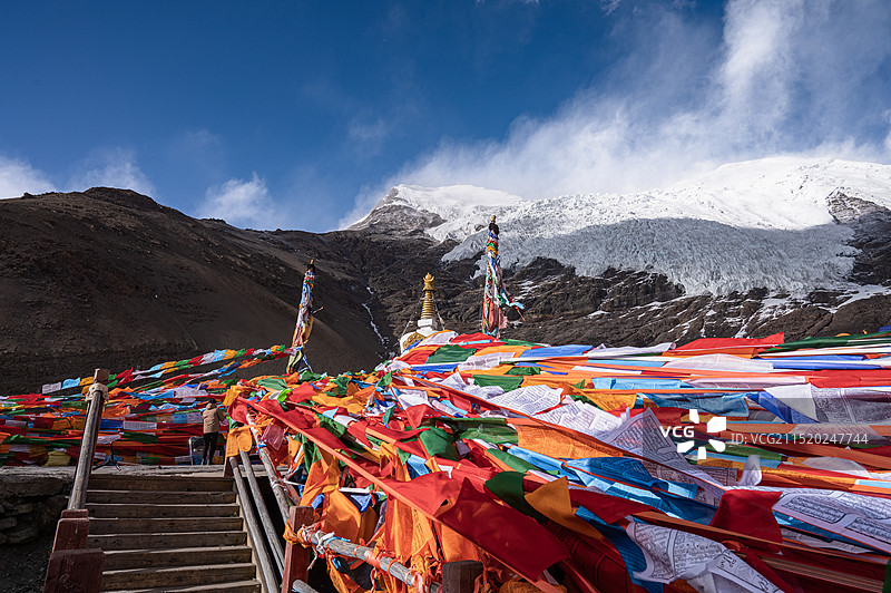 日喀则卡若拉冰川景区图片素材