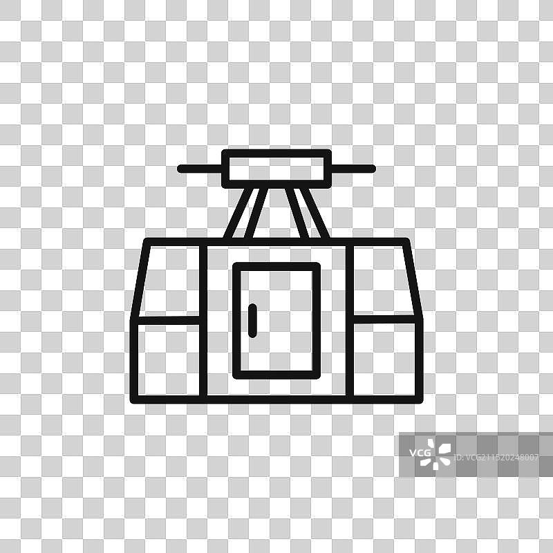 高空缆车logo标志轮廓图片素材