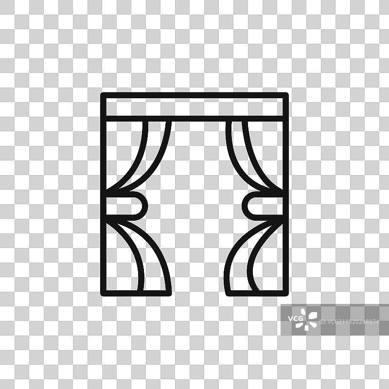 窗帘Logo标志轮廓图片素材