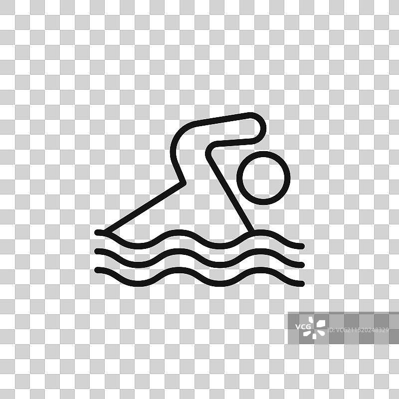 游泳标志轮廓图片素材