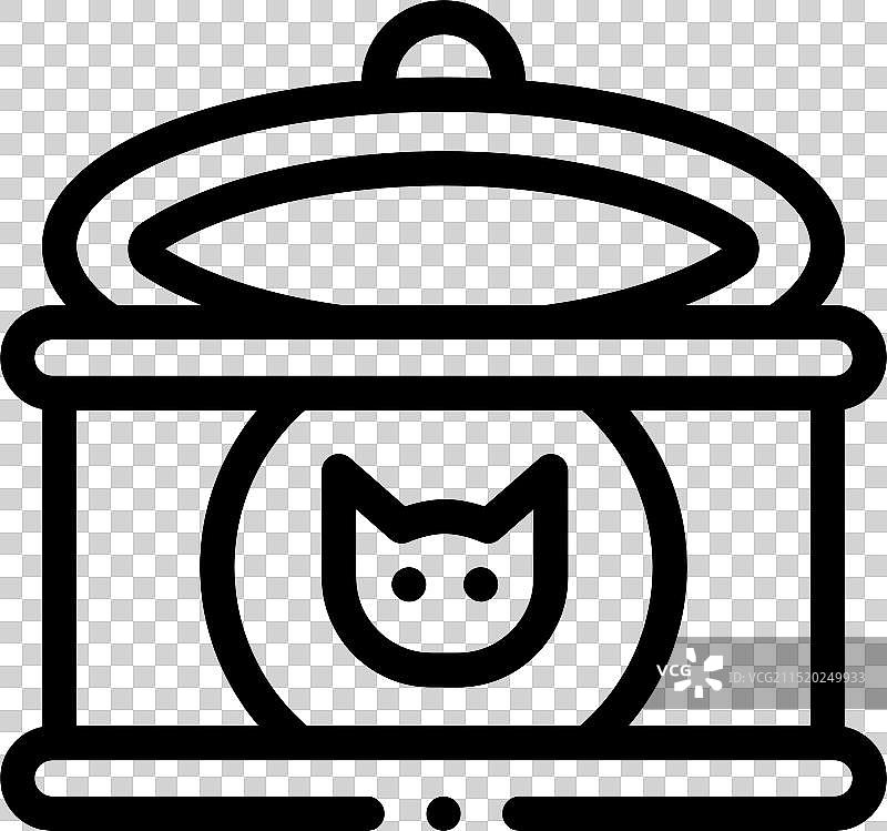 罐头食品线性图标设计图片素材