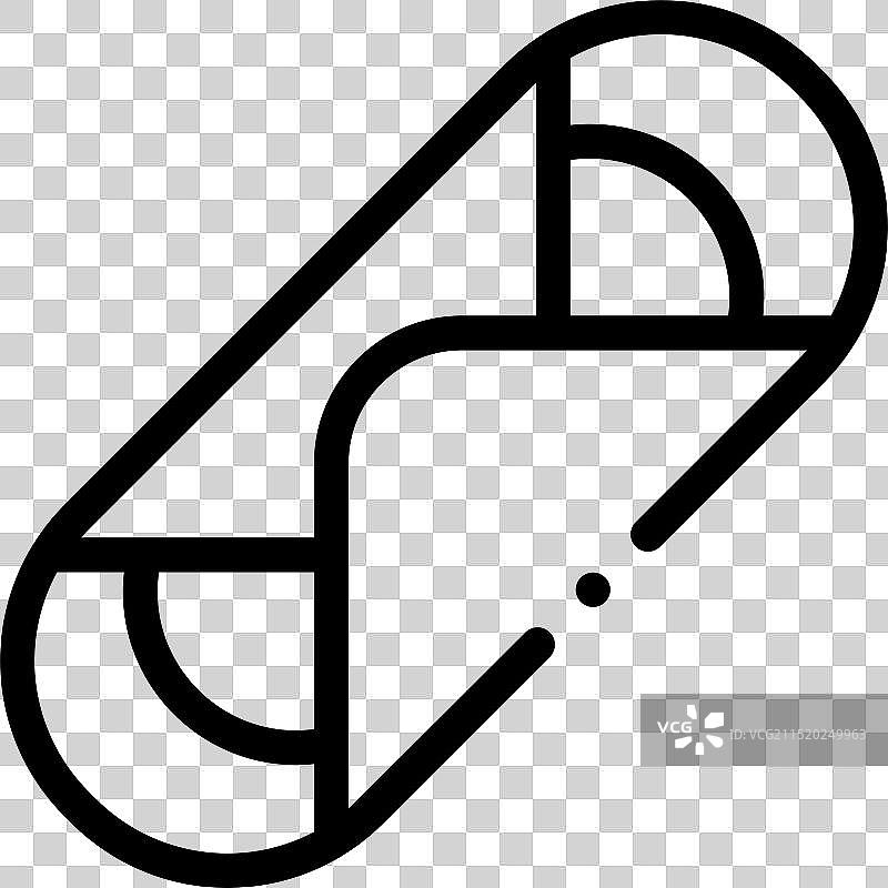 卡诺里卷图标线性设计图片素材