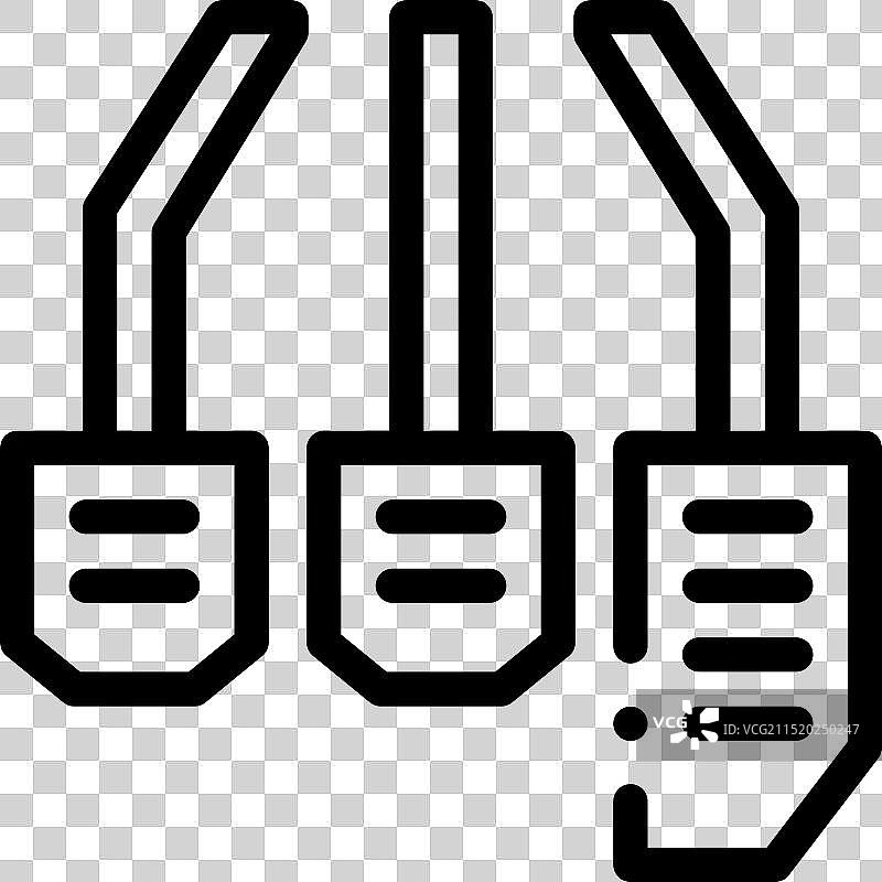 汽车踏板图标细线条风格设计隔离图片素材