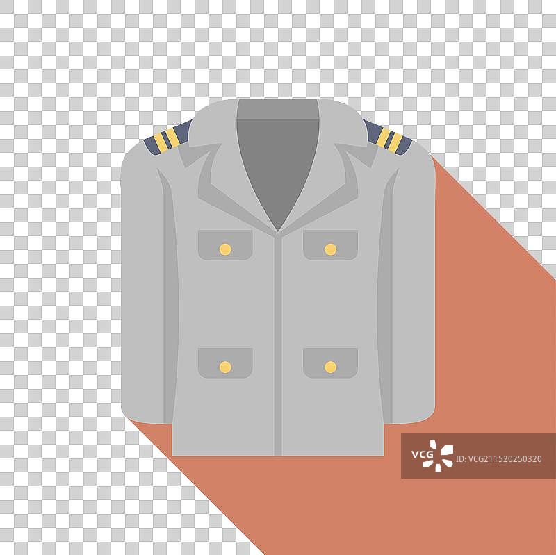 灰色金色纽扣船长制服夹克图片素材