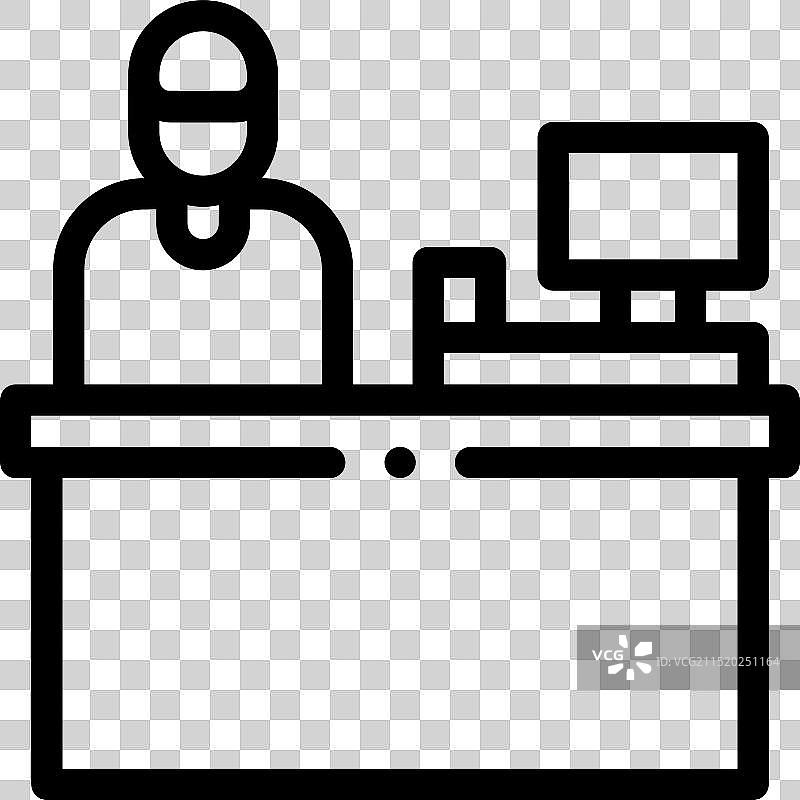 收银员线性图标设计素材图片素材