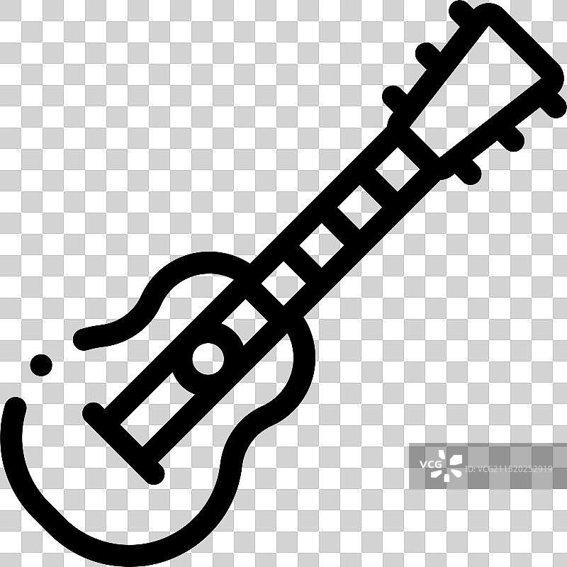 细线条风格的查兰戈琴图标设计图片素材