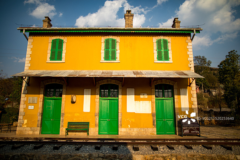 中国云南红河碧色寨老车站的风光图片素材