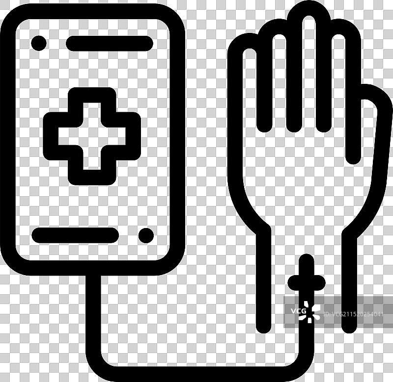 化疗图标细线条设计图片素材