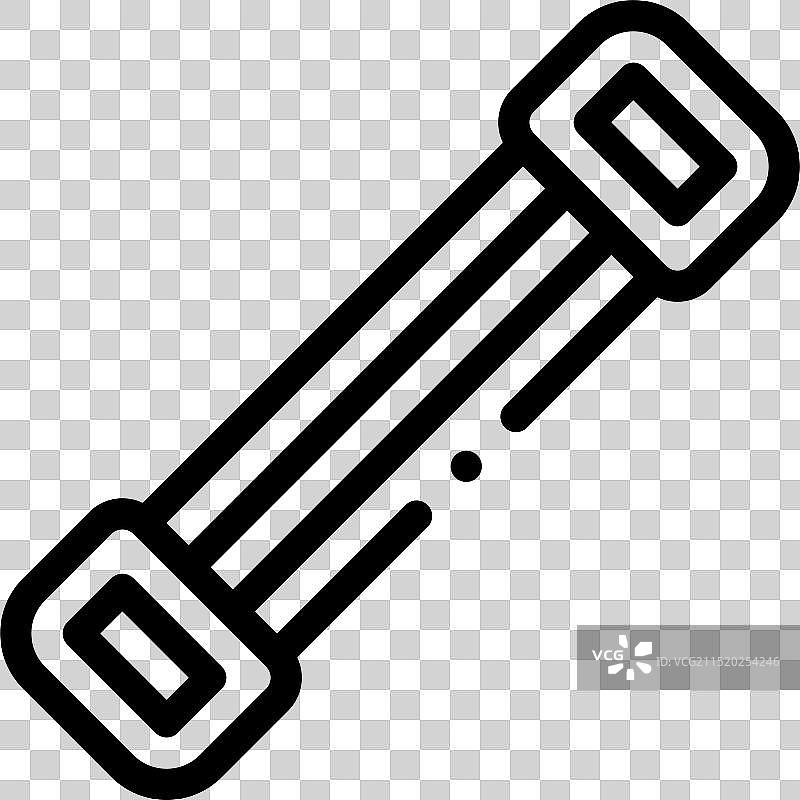 胸部扩张器图标细线条风格设计图片素材