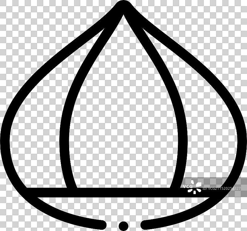 线性风格栗子图标设计图片素材