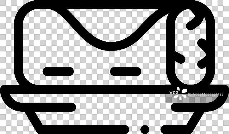 墨西哥油炸卷饼图标线性设计图片素材