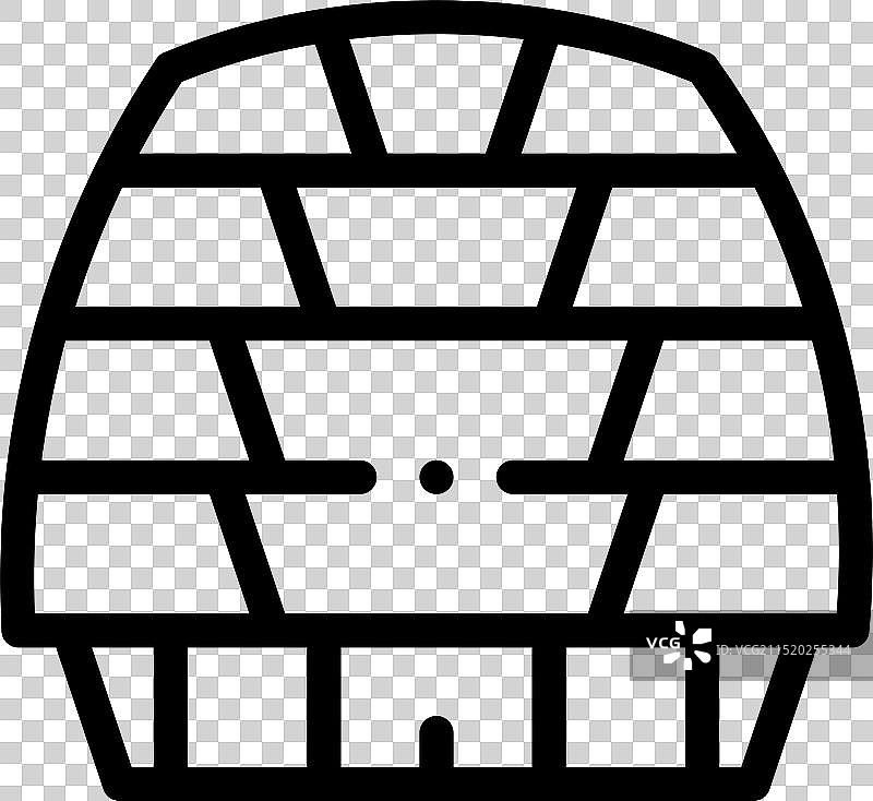 市政厅图标细线风格设计图片素材