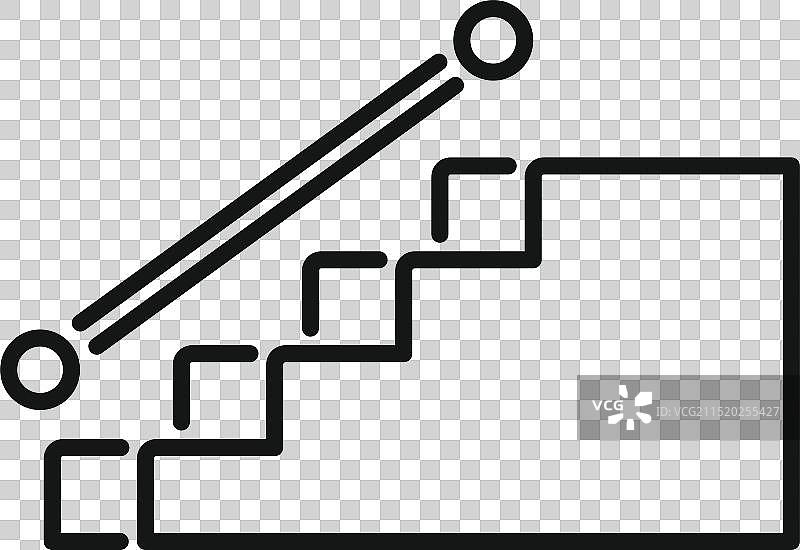 描绘球向下滚动的极简图图片素材