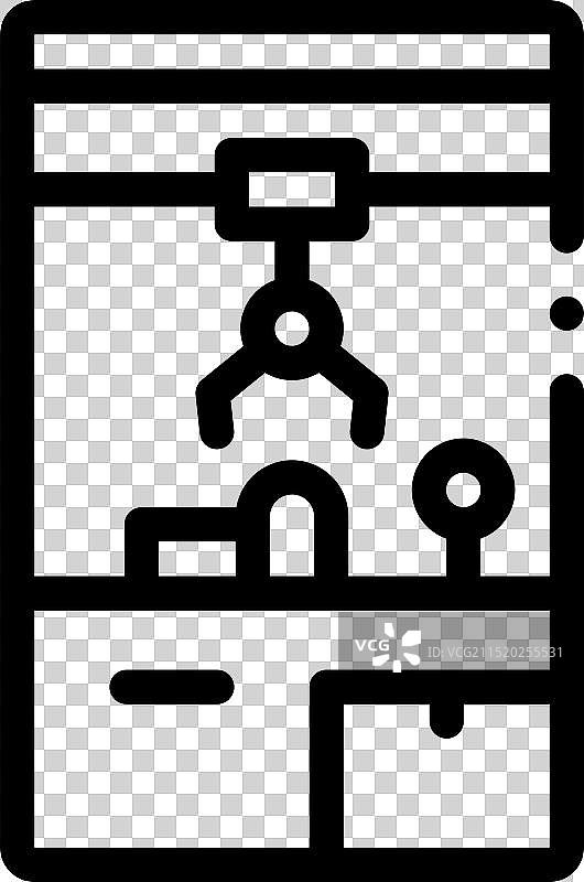 线性抓娃娃机图标设计图片素材