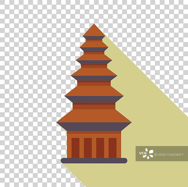 传统亚洲宝塔寺庙建筑图片素材