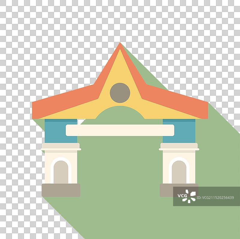 蓝色天空下的传统仪式拱门图片素材