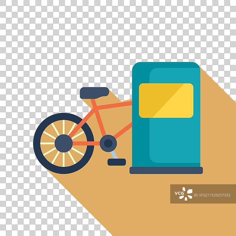 自行车共享站与宣传自行车图片素材