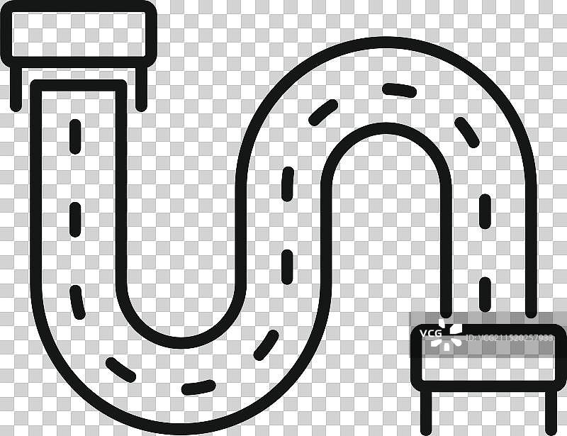 蜿蜒道路通向成功图片素材